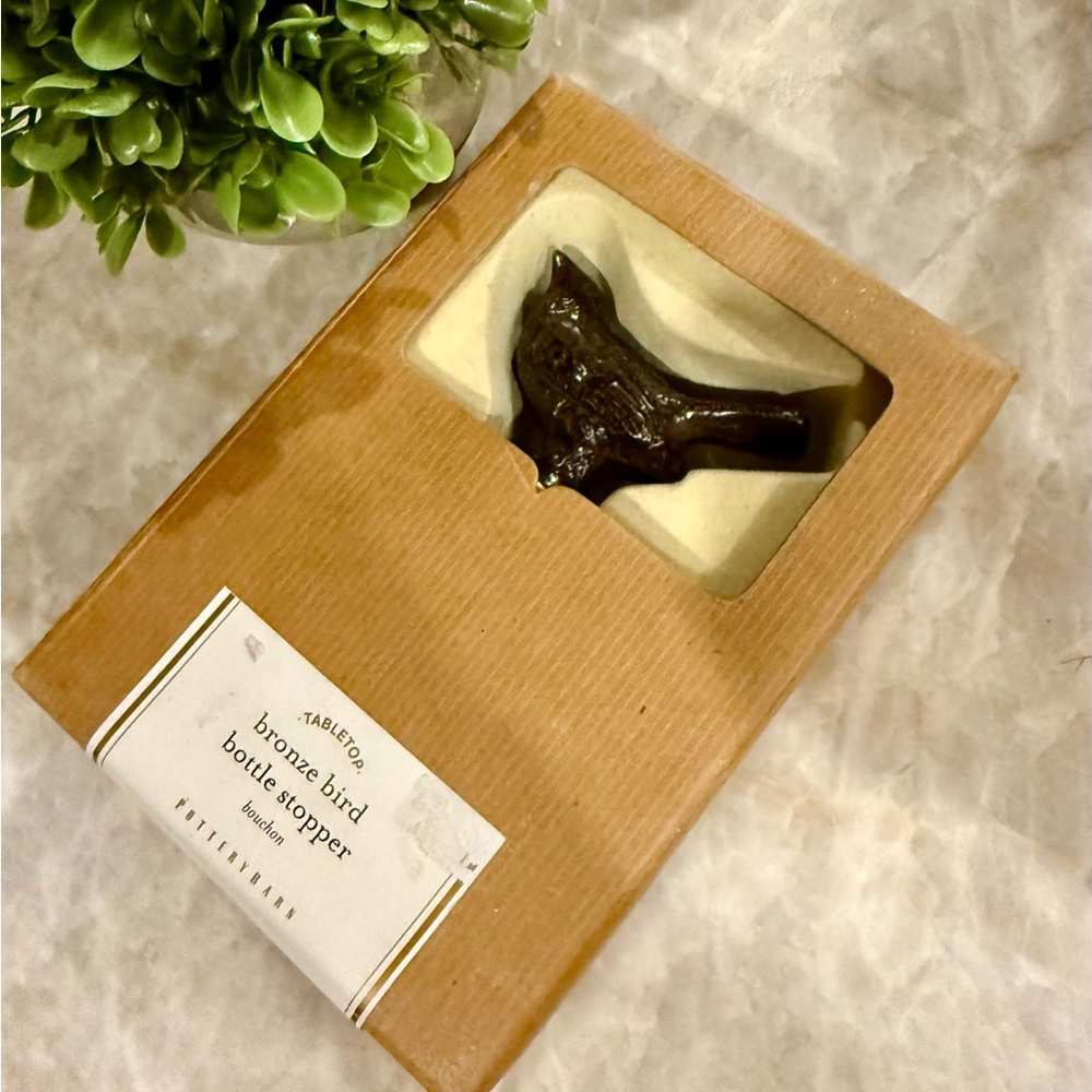 Pottery Barn Bronze Bird Bottle Stopper Wine Stopper Sold Out New In Box 🕊️